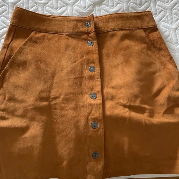 Brown suede FRAME skirt